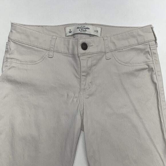 ABERCROMBIE AND FITCH Women’s 0 Cream Khaki Skinny Jeans - Picture 1 of 4